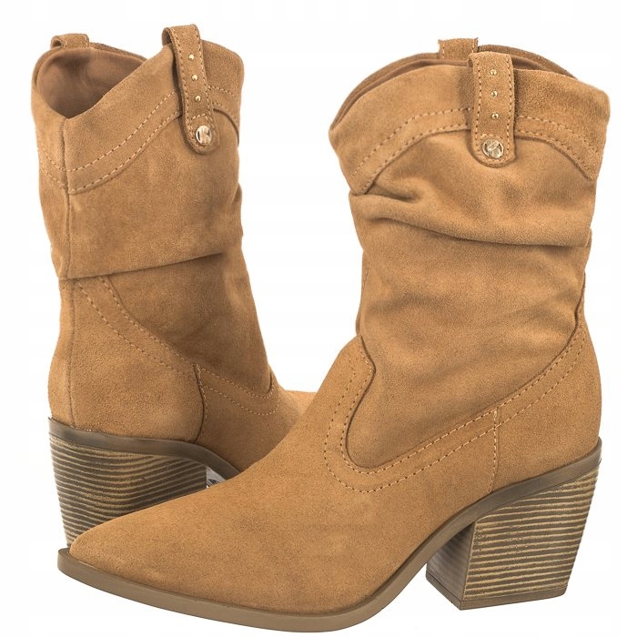 Dámské boty Kotníkové Boty na podpatku Kovbojské Boty Bottero Hnědé 349701 Tan