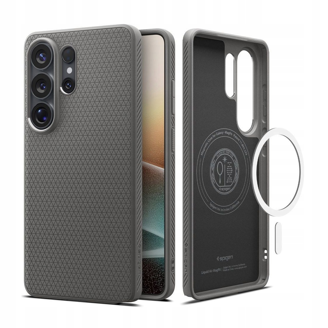 Etui do Samsung S26 Ultra Spigen Liquid Air Mag szare marmurkowe