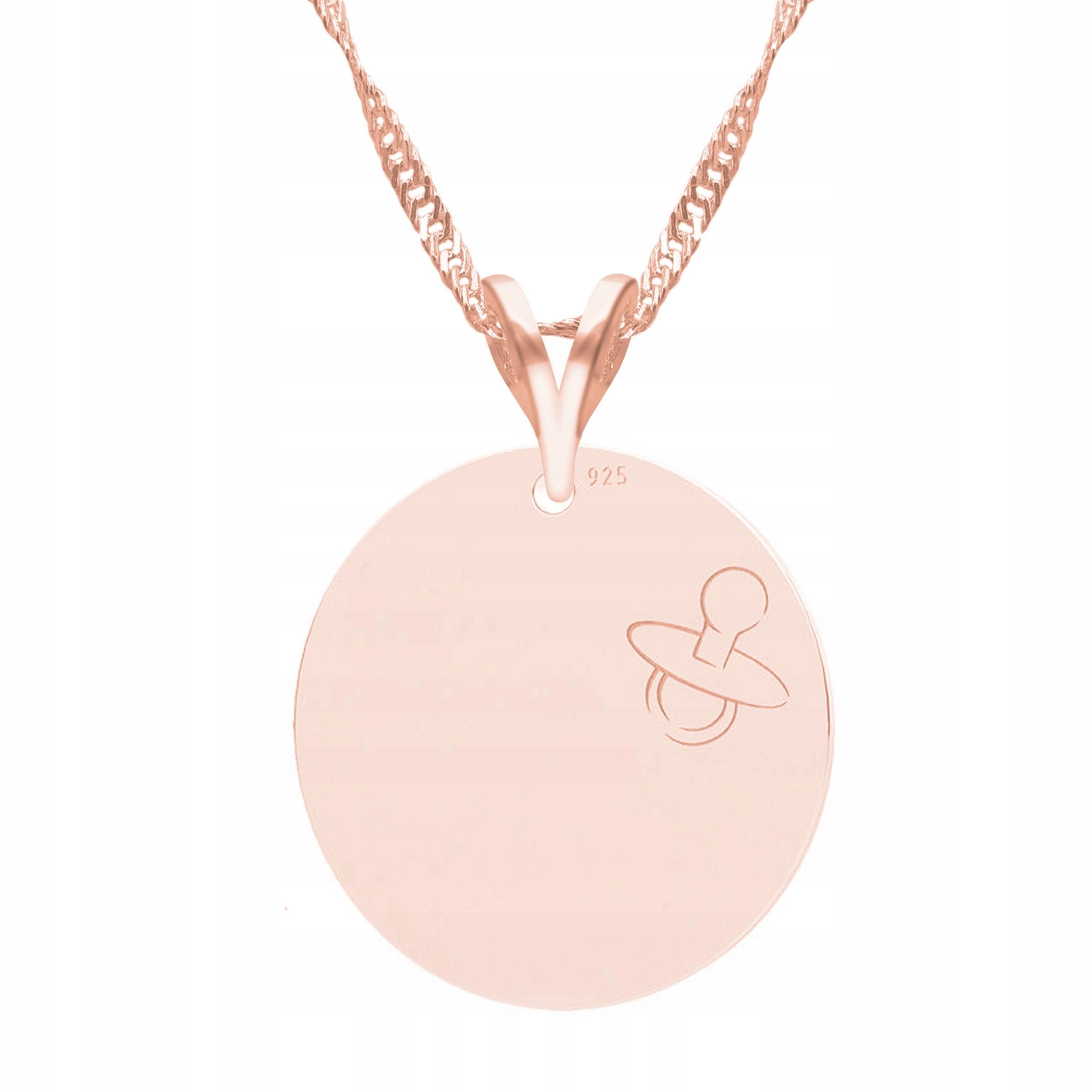 Pozlacený náhrdelník s dudlíkem Dudlík Plech Chlapec Stříbro 925