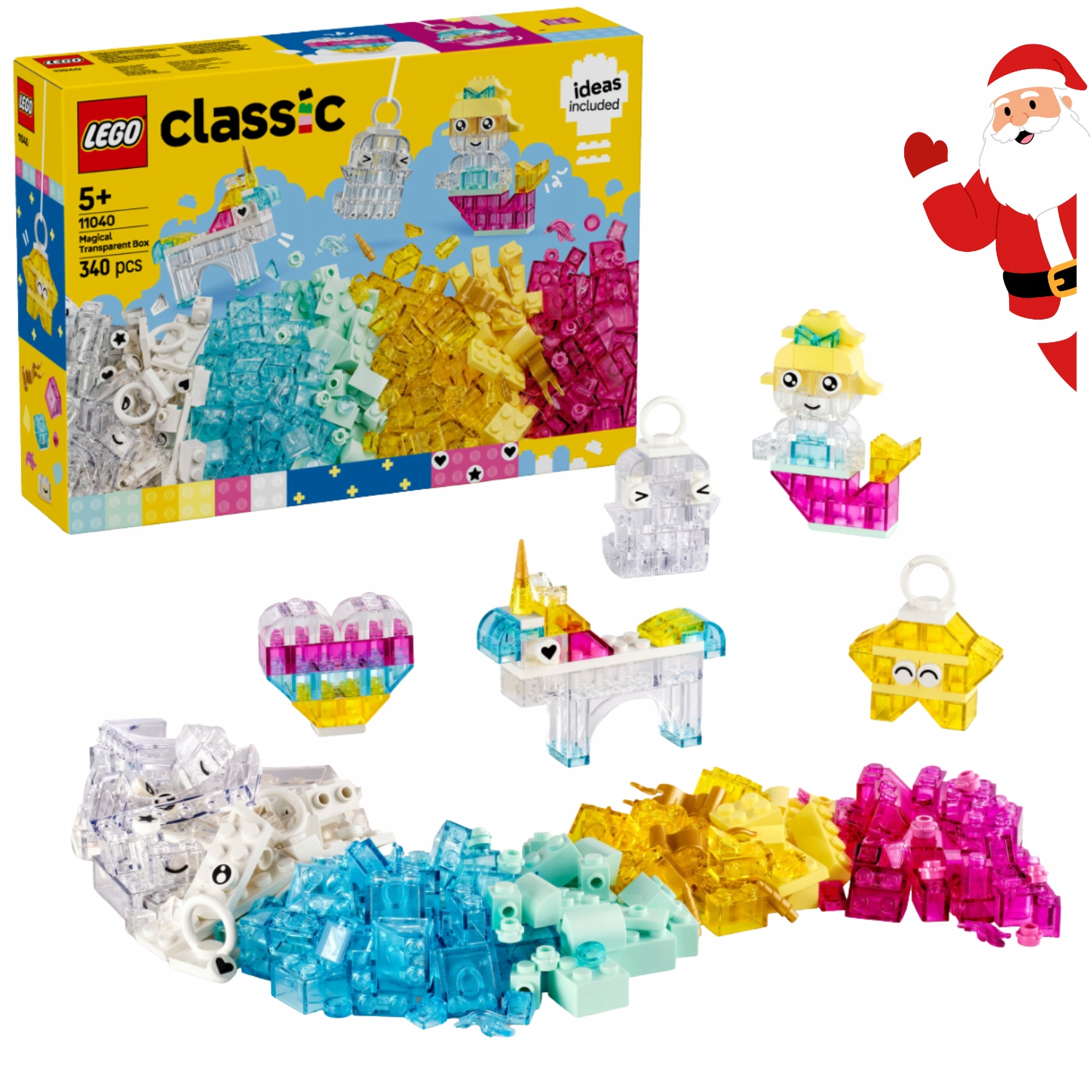 Klocki Lego Classic Magiczny Zestaw Z Przezroczystymi Klockami 11040 2025