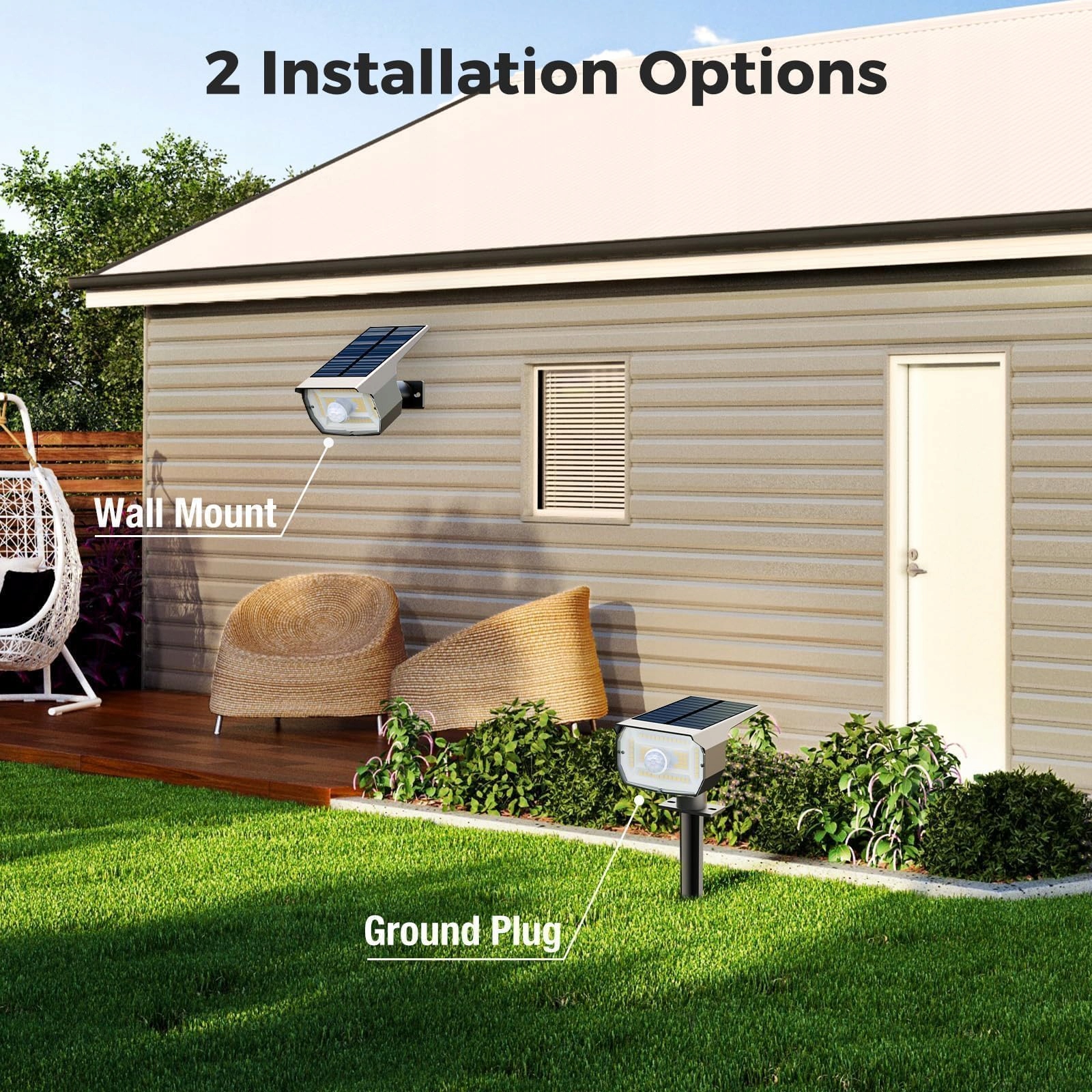 NIPIFY Lampy Solarne z Czujnikiem Ruchu 4 Sztuki IP65 Wodoodporne — miniatura 5