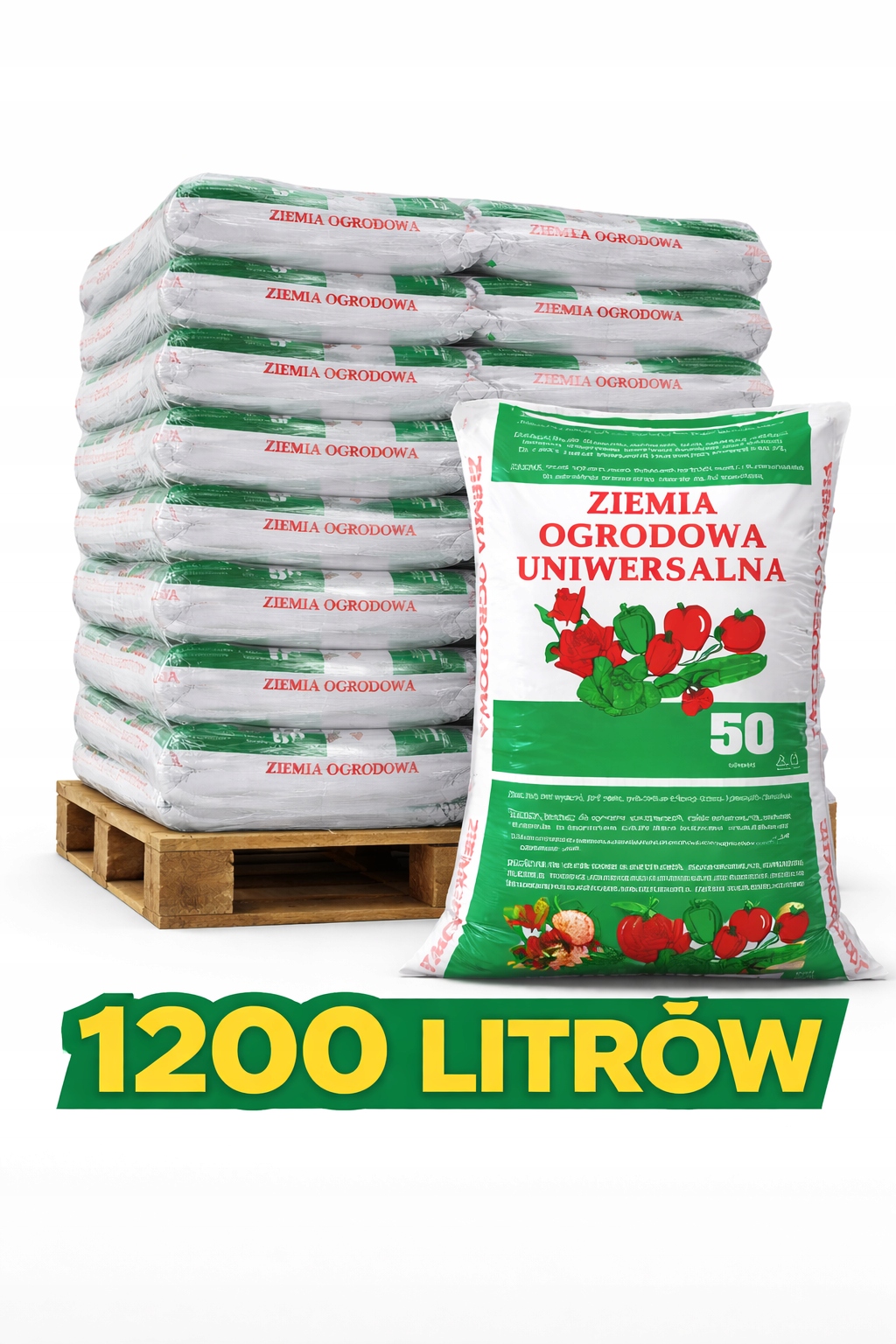 Ziemia Ogrodowa Uniwersalna 50Lx24 (1200L) Podłoże Kompost 30% Torf