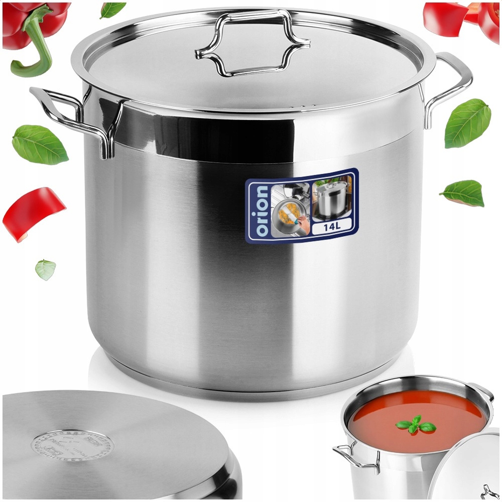 Hrniec Orion Anett s pokrievkou z nehrdzavejúcej ocele 28 cm 14L Premium veľký