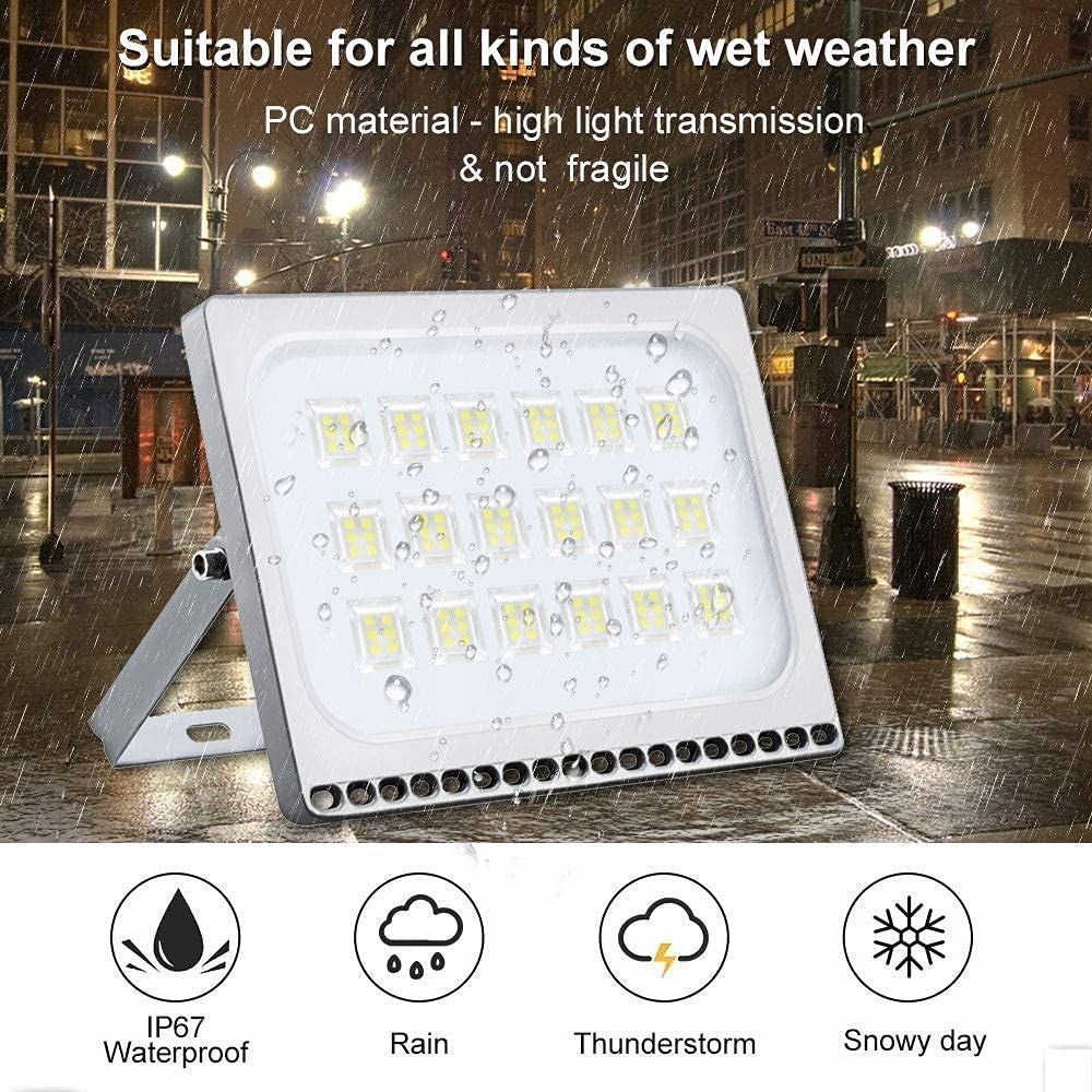 Lampa Reflektor Wodoodporny Do Ogrodu Garażu Hotelu 100W IP65 PAPASBOX — miniatura 4