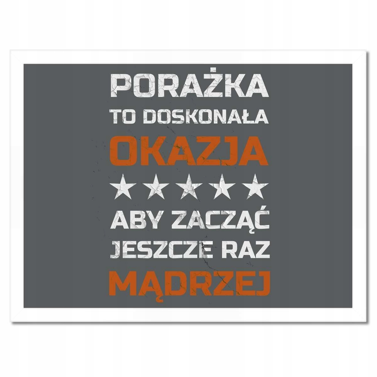 Plakáty v rámu 40x30 Neúspěch jsou akce Moudrost
