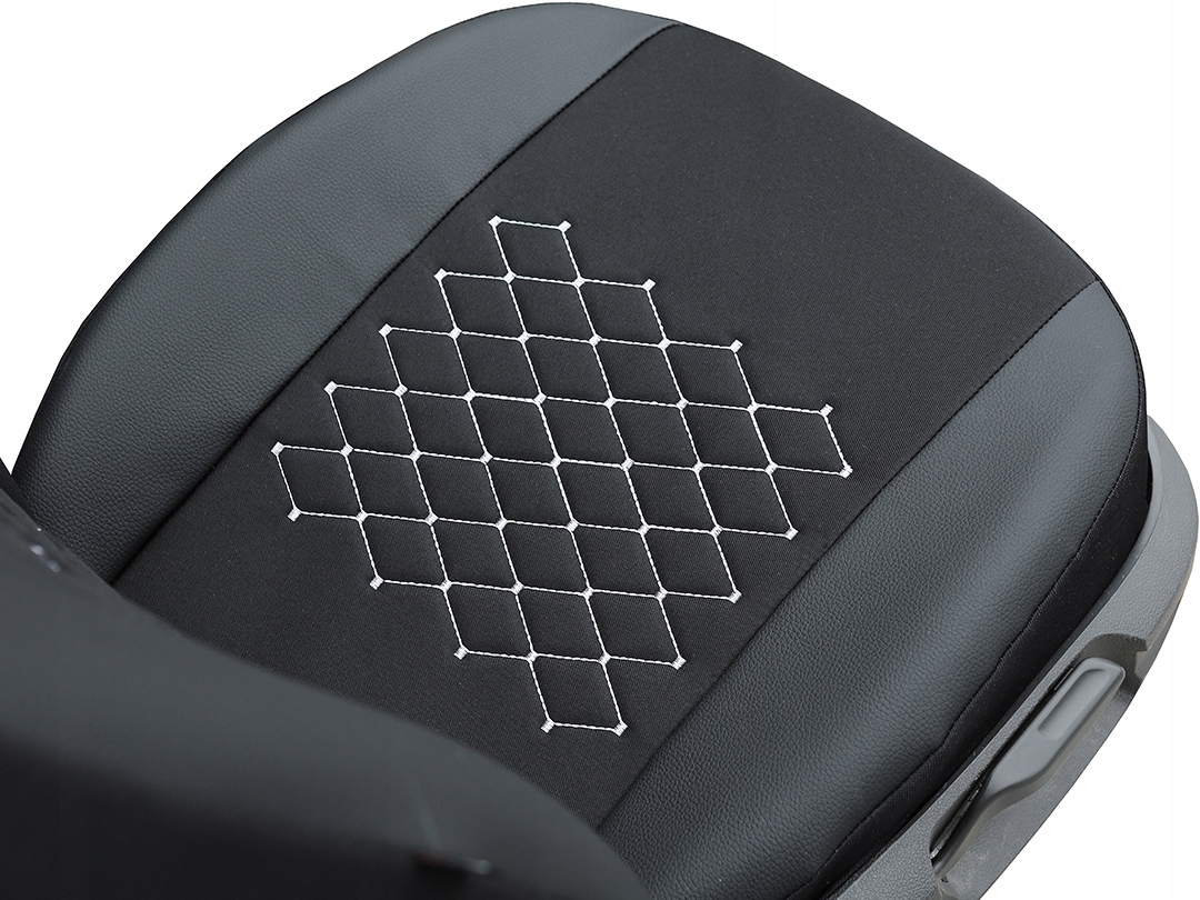 GRUBE POKROWCE MIAROWE NA SIEDZENIA FOTELE SAMOCHODOWE do FORD FIESTA Mk6 Materiał materiał tapicerski skóra sztuczna