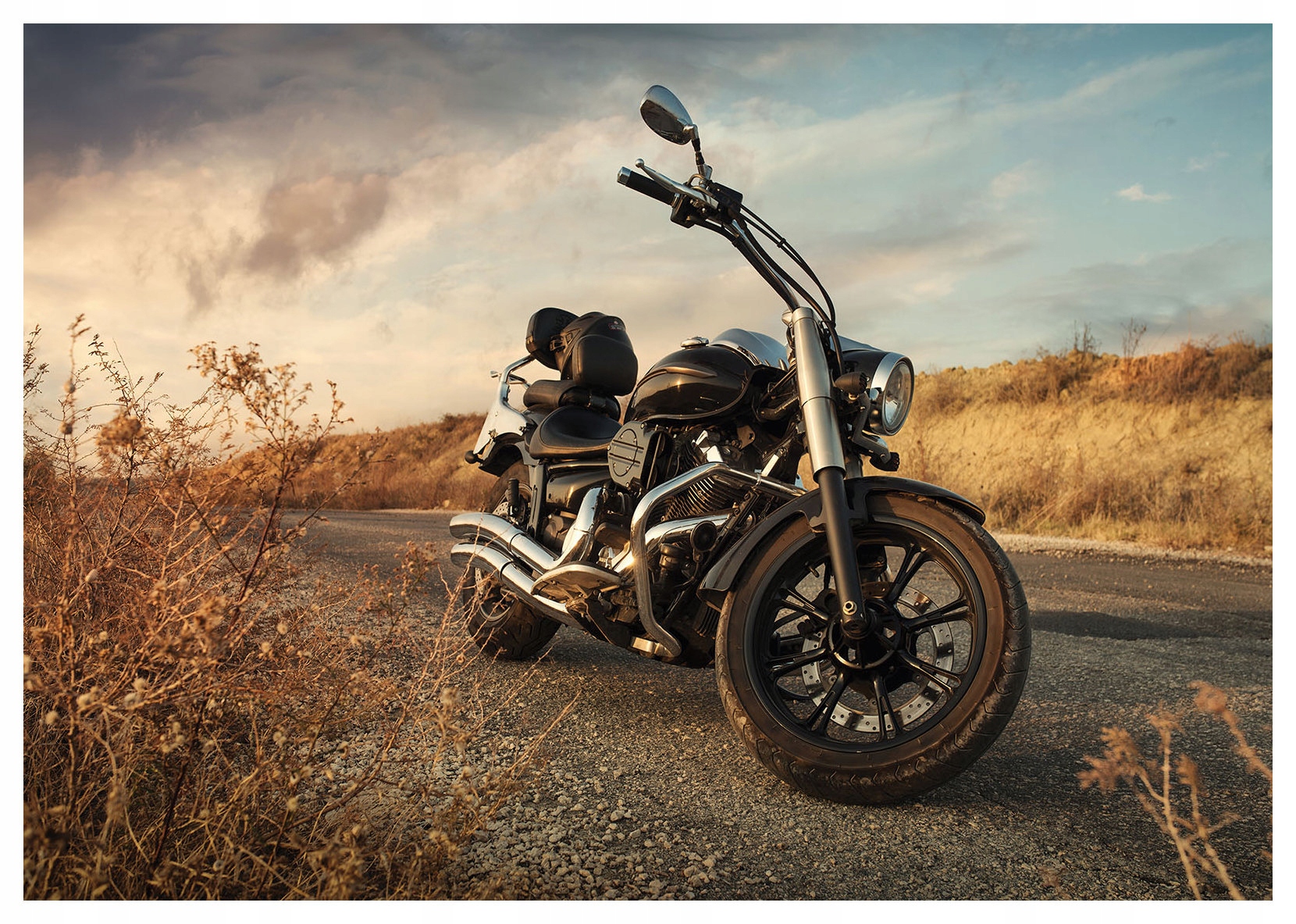 Fototapeta Motocykl cesta podzimní barvy 460x300 Perspektiva lepidlo