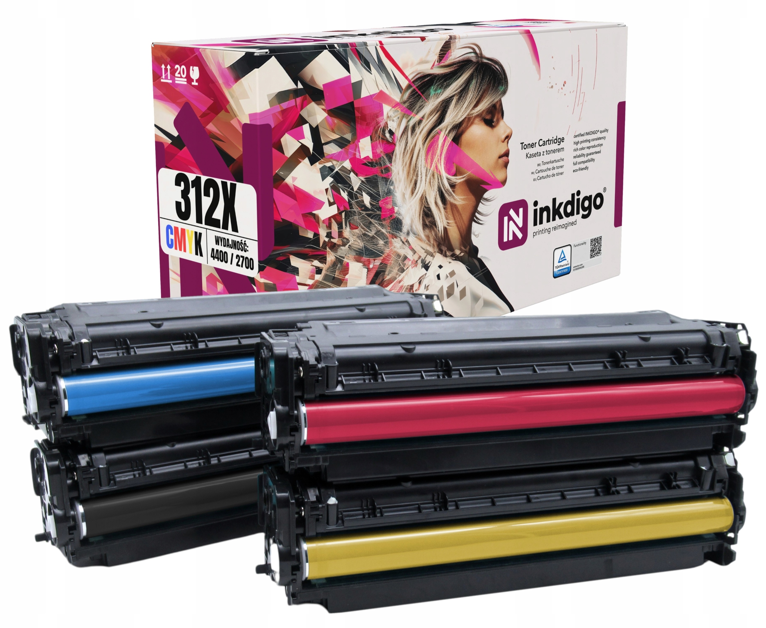 Sada 4x náhradní toner CF380X CF383A pro Hp Color LaserJet Pro Mfp M476