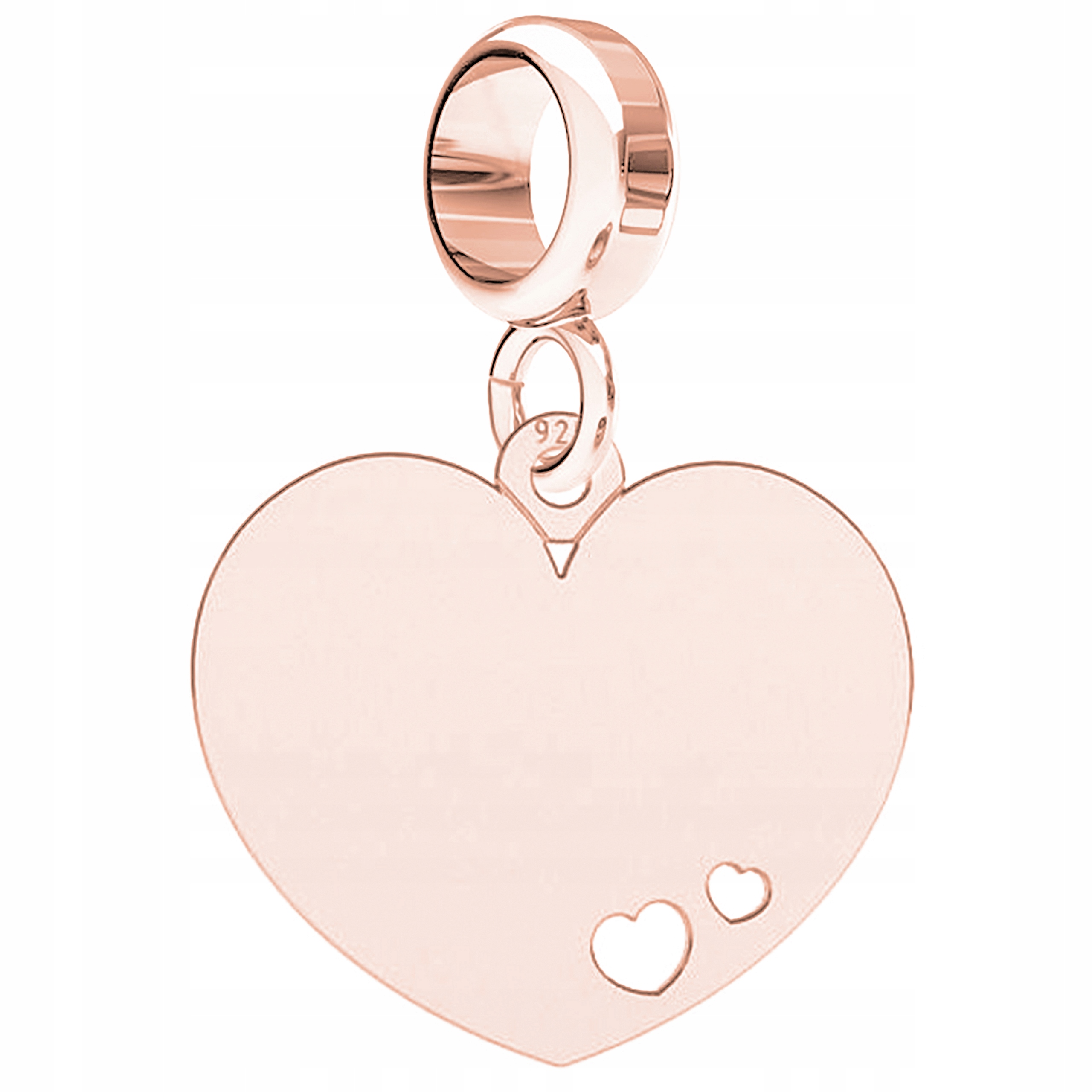 Charms Pozlacené srdce Srdíčko Plech se srdcem Srdíčko Stříbro 925