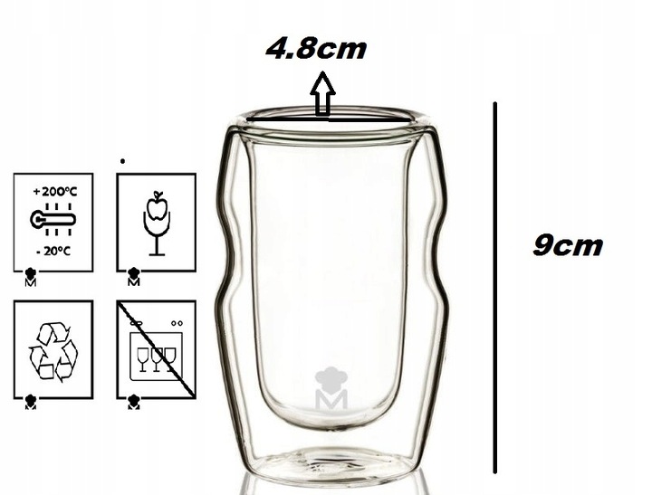 Kieliszek do szotów 50 ml 4 szt masterpro Marka Bergner