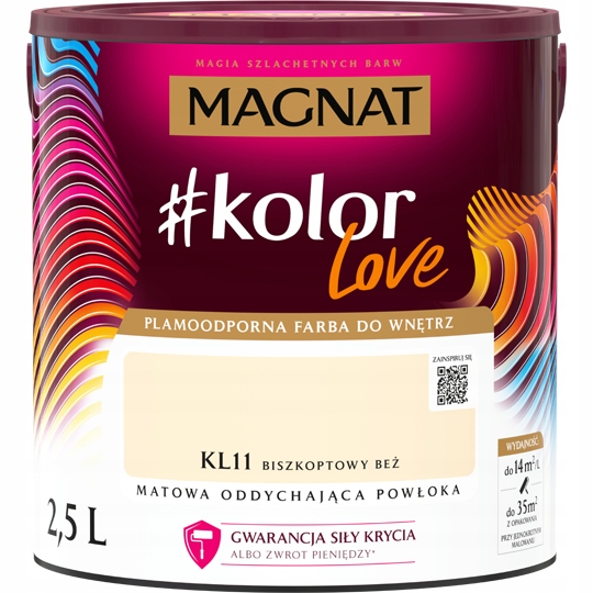 Magnat Farba #kolor Love Plamoodporna Matowa Biszkoptowy Beż KL11 2.5L