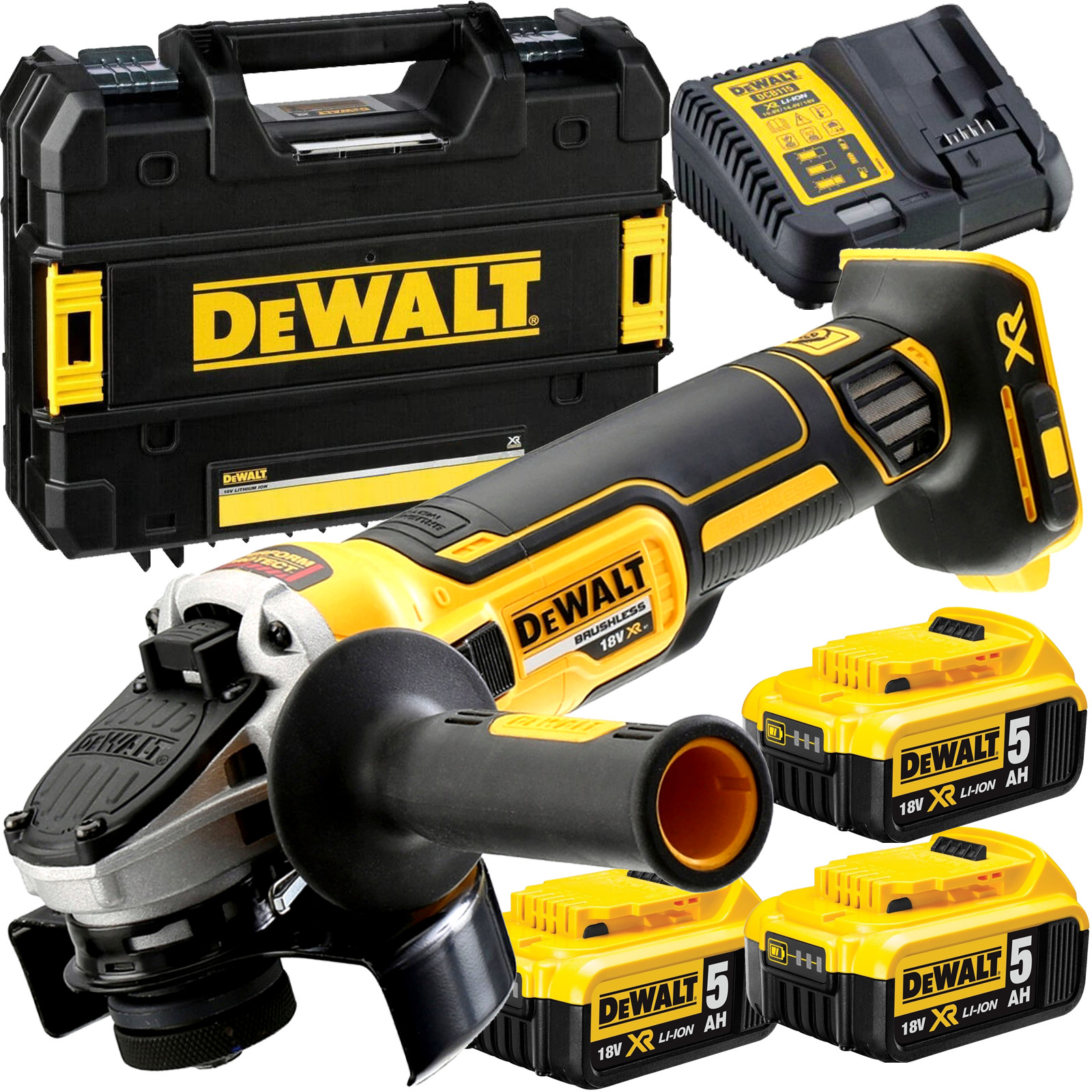 Szlifierka kątowa Aku. DeWalt DCG405P3 -qw 3x5,0Ah