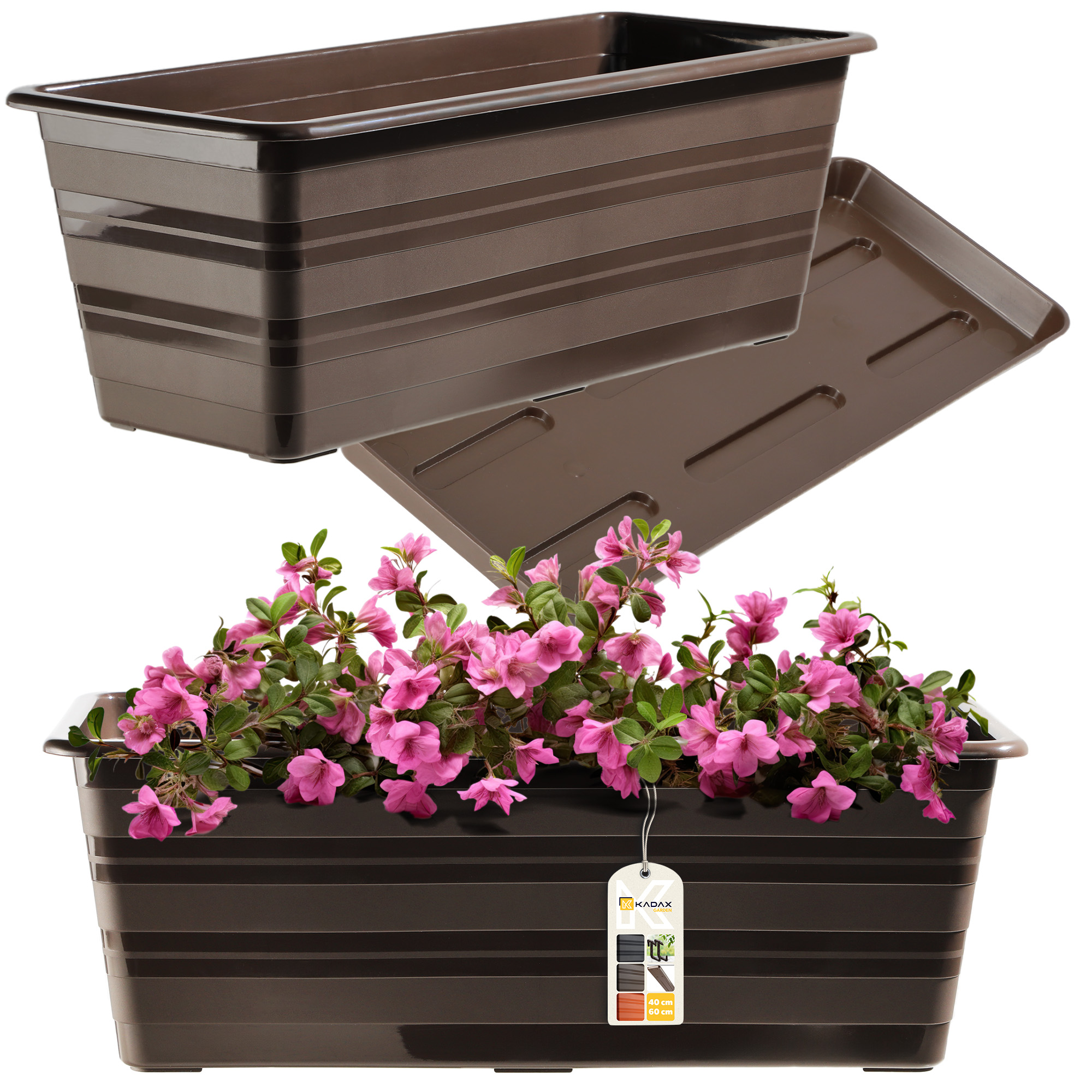 SKRZYNKA BALKONOWA 40cm DONICZKA + PODSTAWKA