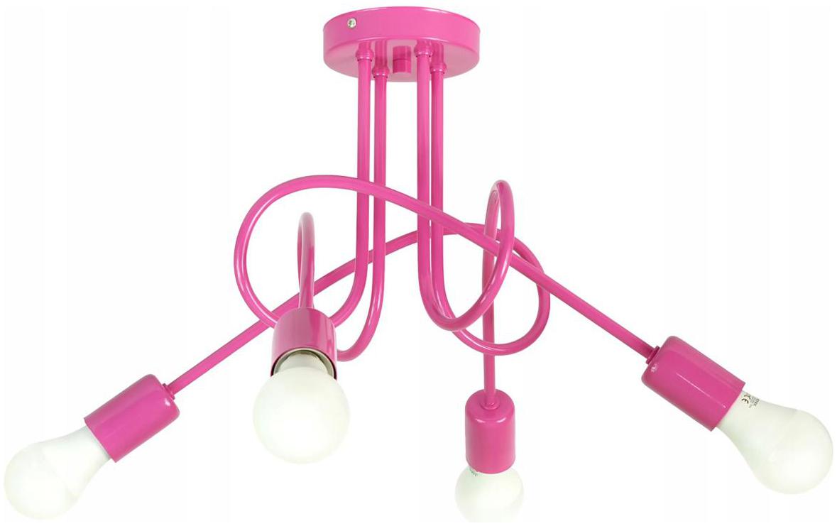 LAMPA RÓŻ SUFITOWA DZIECIĘCA RÓŻÓWA LOFT ŻYRANDOL DLA DZIEWCZYNKI LED