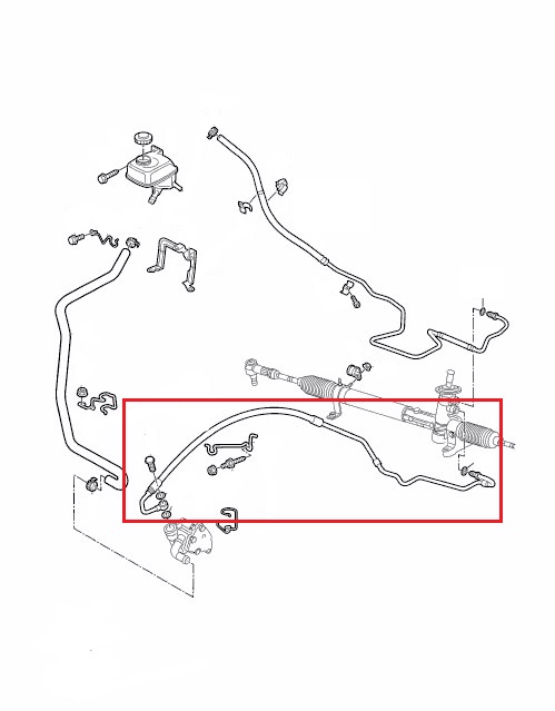 Wąż wspomagania do Volkswagen Caddy 03-11 1.9TDI Numer katalogowy oryginału 2K1 422 893 M