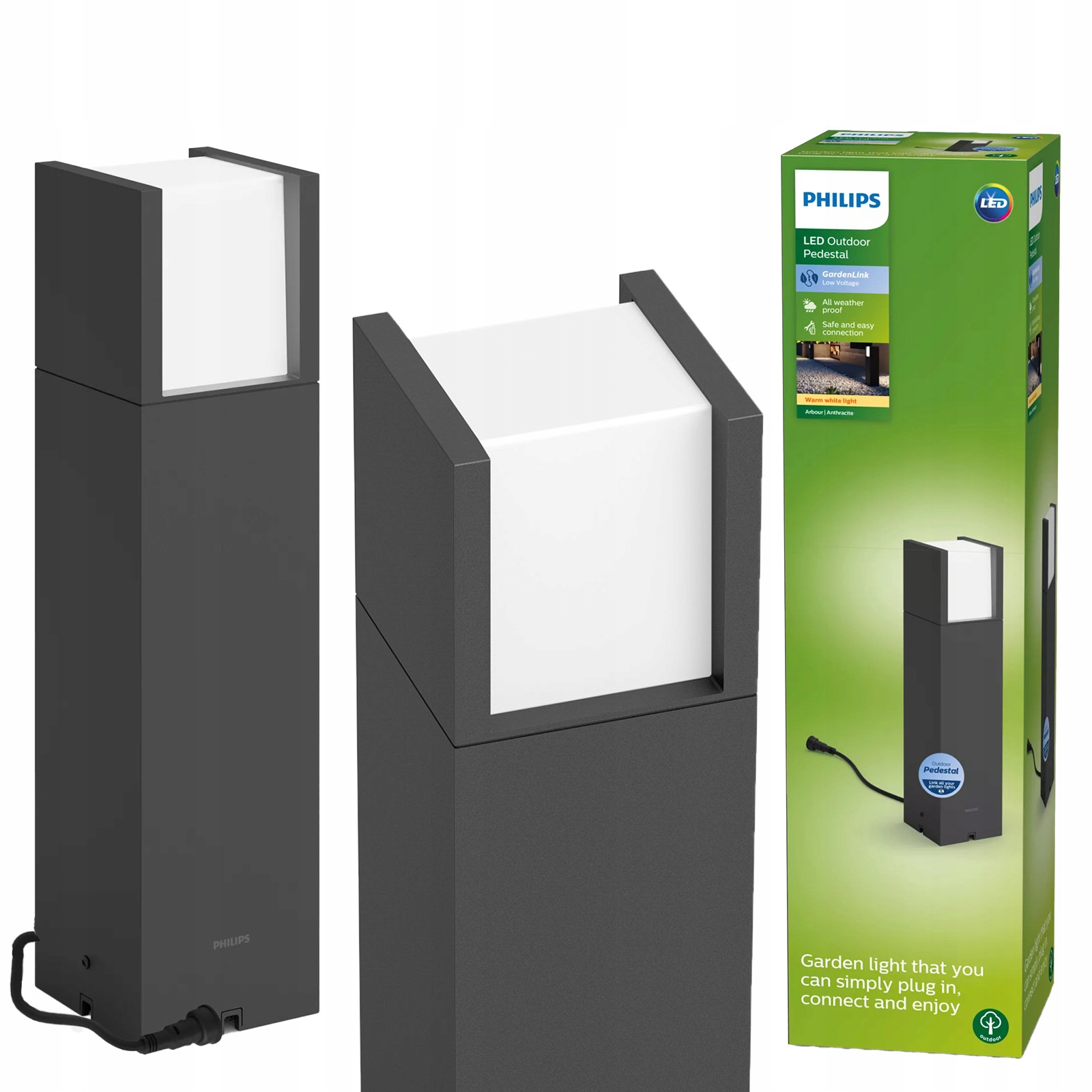 Vonkajšia záhradná lampa Stĺpik 40 cm Led 6W 600lm 2700K IP44 12V Philips