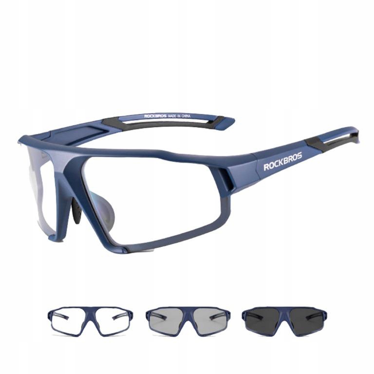 Okulary rowerowe sportowe fotochrom Rockbros (SP216BL)