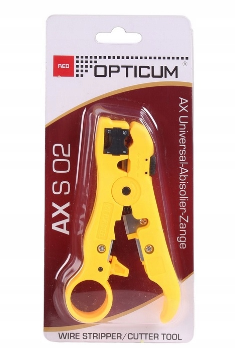 Ściagacz izolacji do złącz RG59. RG6 Red Ax S 02
