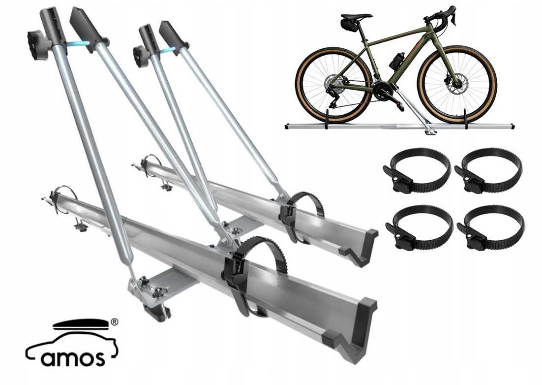 2x Uchwyt Rowerowy Na Dach Bagażnik Na Rower Aluminium