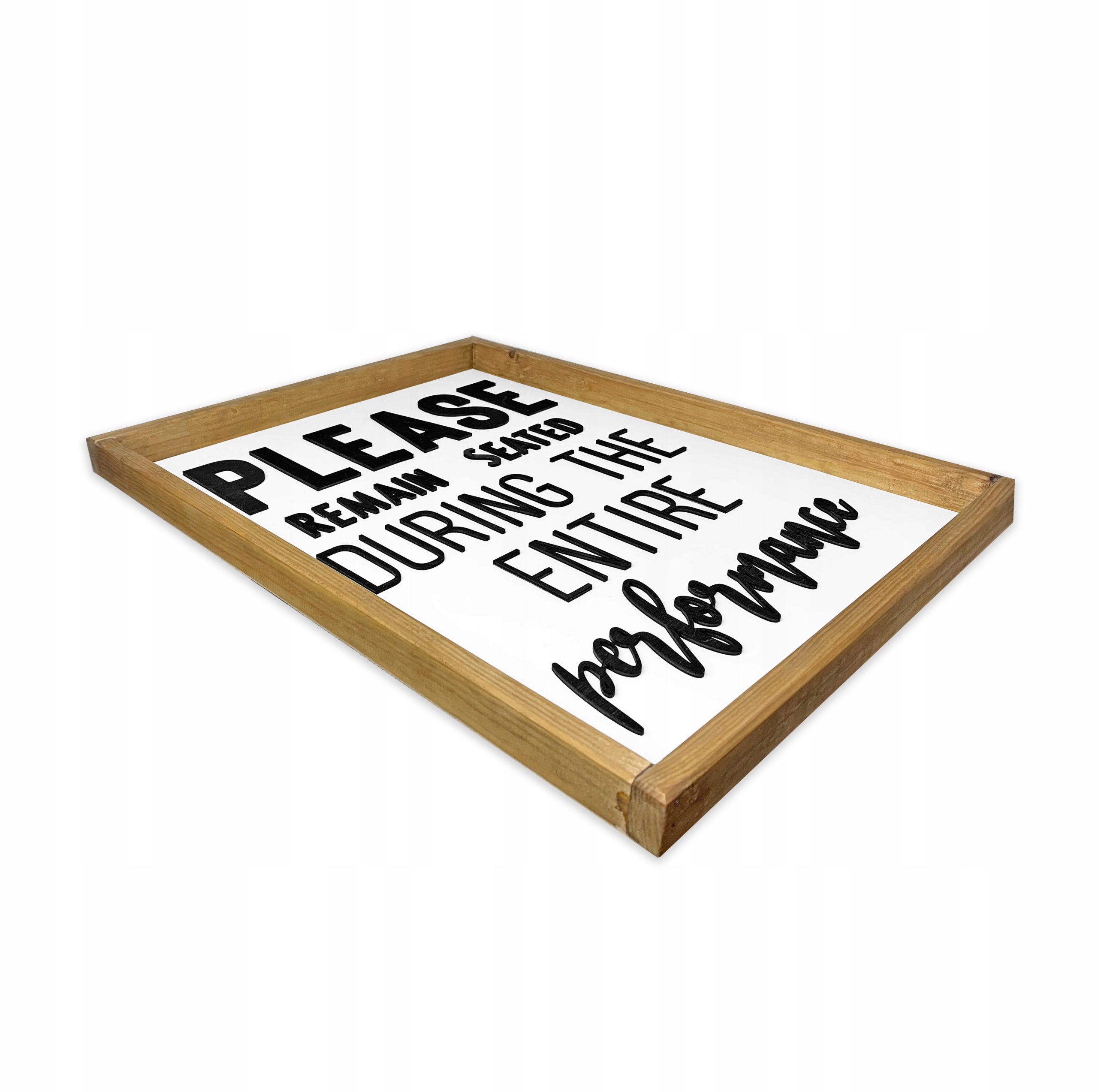 OBRAZEK Z NAPISEM 3D DREWNIANA RAMKA PLEASE Marka Inna