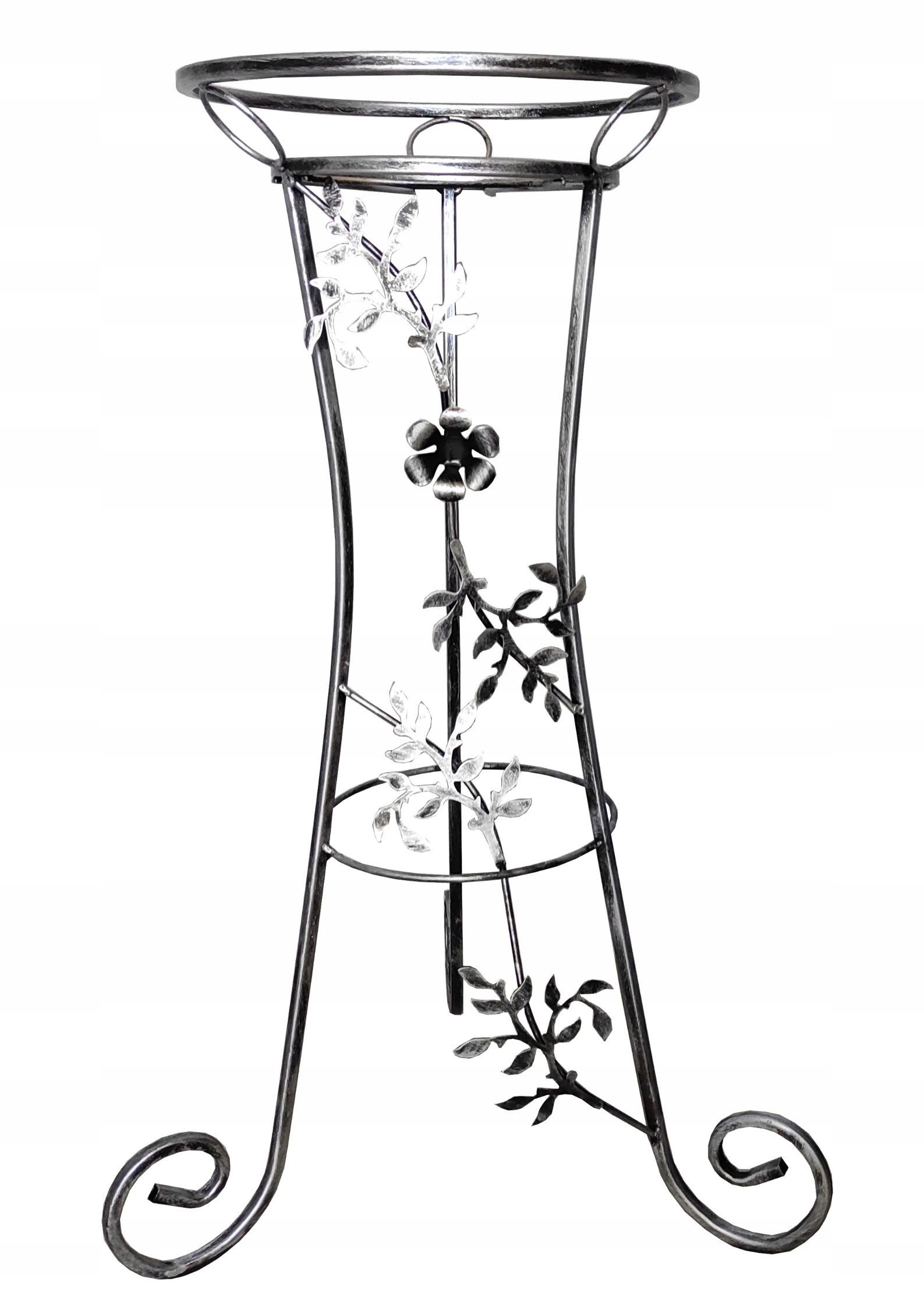 

Wysoki kwietnik metalowy paproć jedna donica