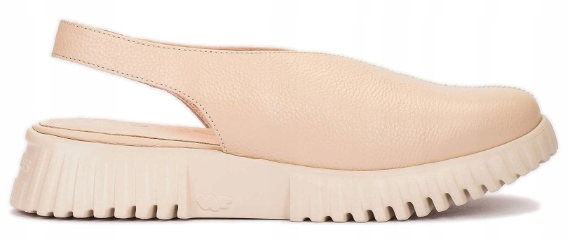 Béžové Dámské Kožené Sandály Na Platformě Pro Ženy Slingback Wonders 39