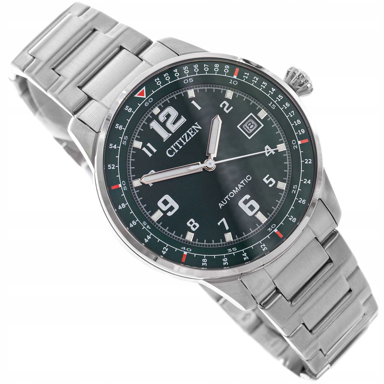 Pánské Hodinky Citizen NJ0190-51X Mechanical Urban Military Stříbrné 10ATM