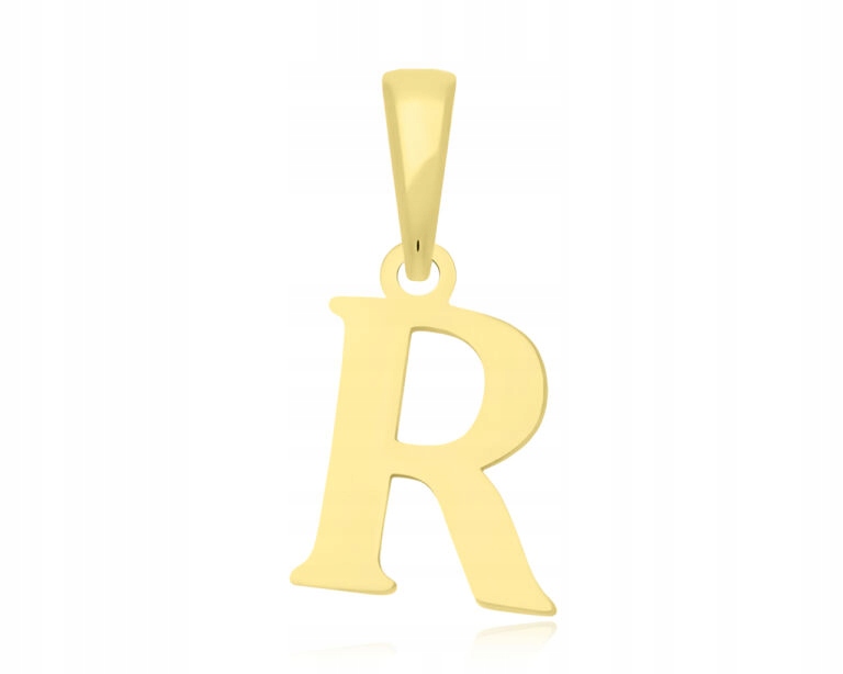 Zlaté písmenko R Dámský přívěsek 585 Hladký Přívěsek na Řetízek