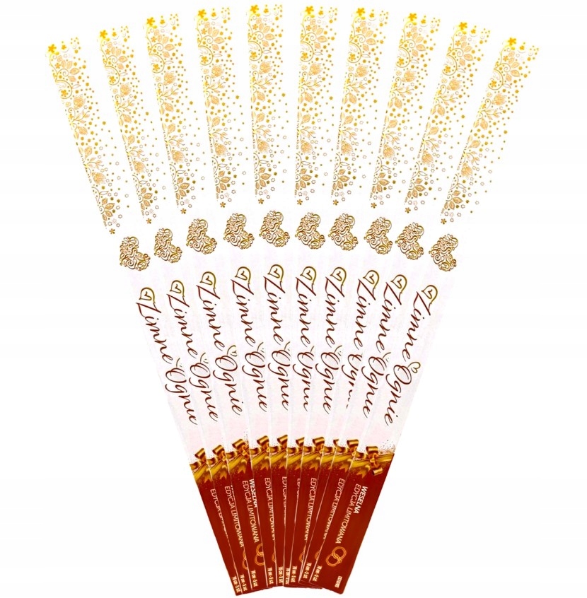 ELEGANCKIE DŁUGIE ZIMNE OGNIE WESELNE 70cm - 100szt