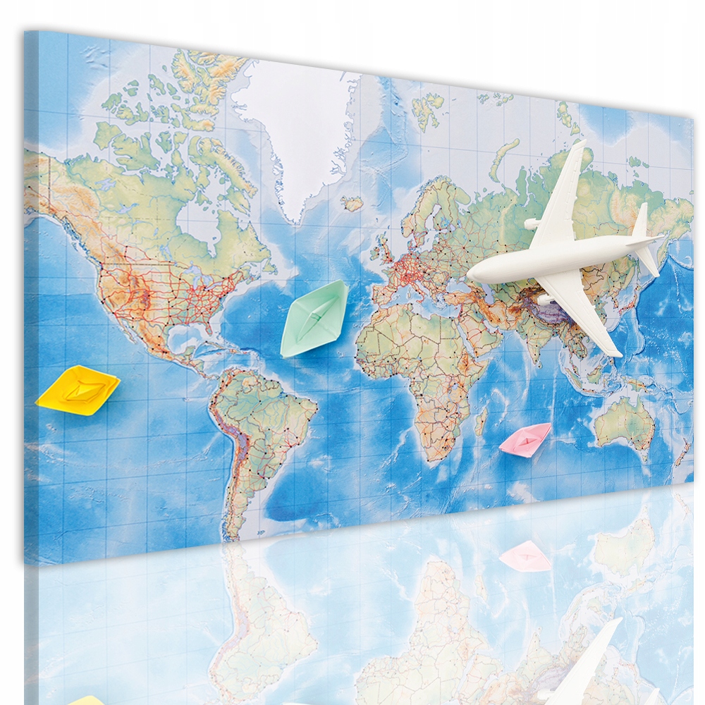 

Obraz obrazy na ścianę ścienne mapa świata 60x120