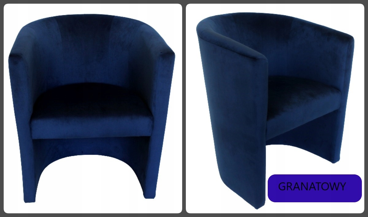 Fotel Klubowy Tomi - Plusz czarny Kolor obicia czarny