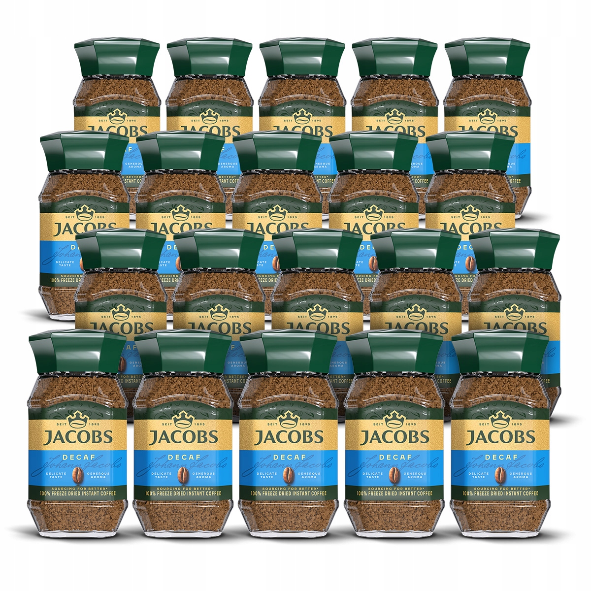 Kawa rozpuszczalna Jacobs Decaff bezkofeinowa 20 x100g