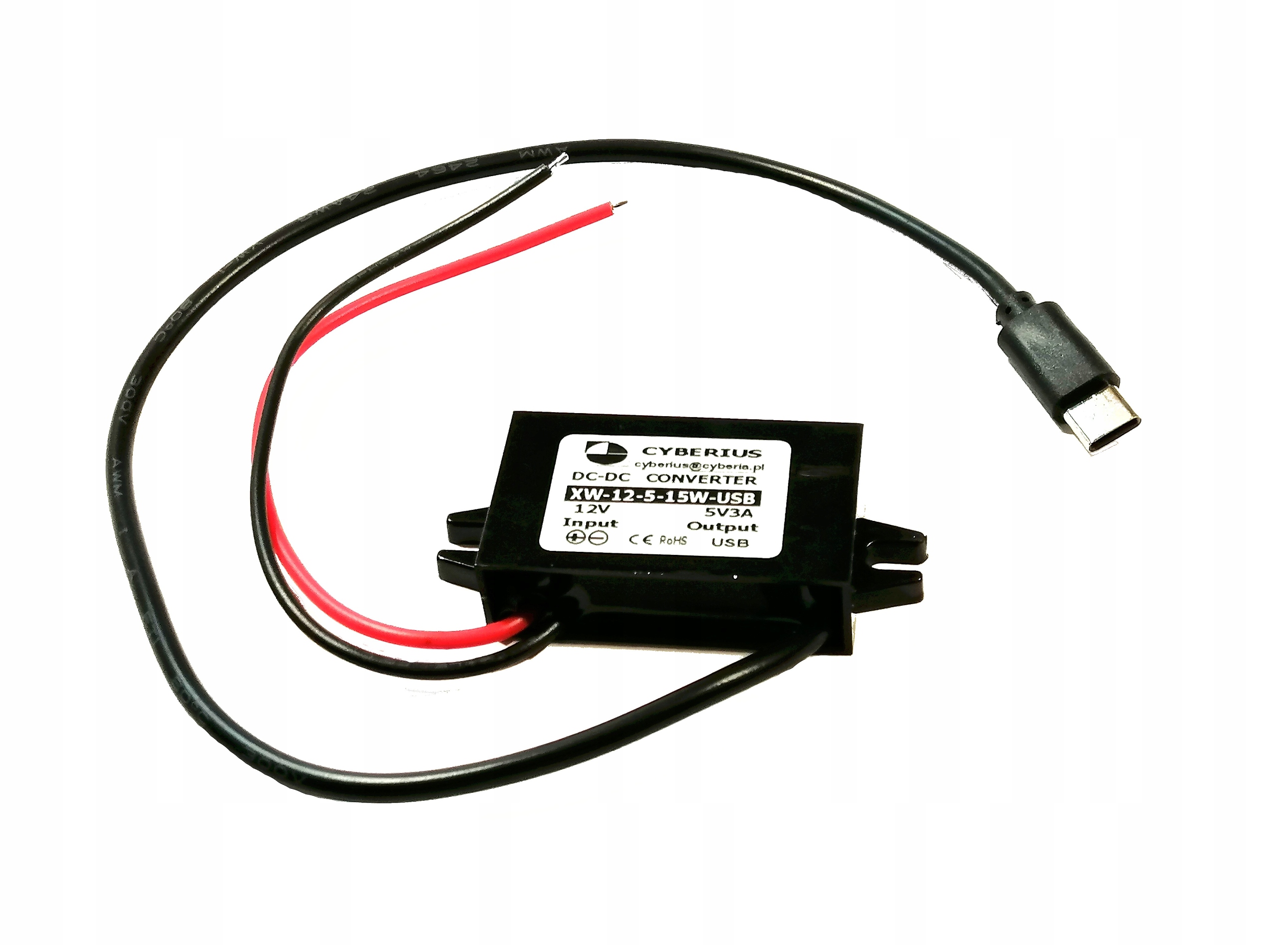 

przewód przetwornica nap. 12V x 1x5V/3A micro-USB