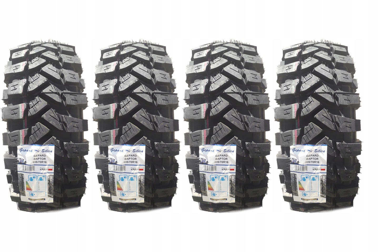 4x OPONY 235/70R16 RAPTOR GEPARD KOMPLET M+S MT