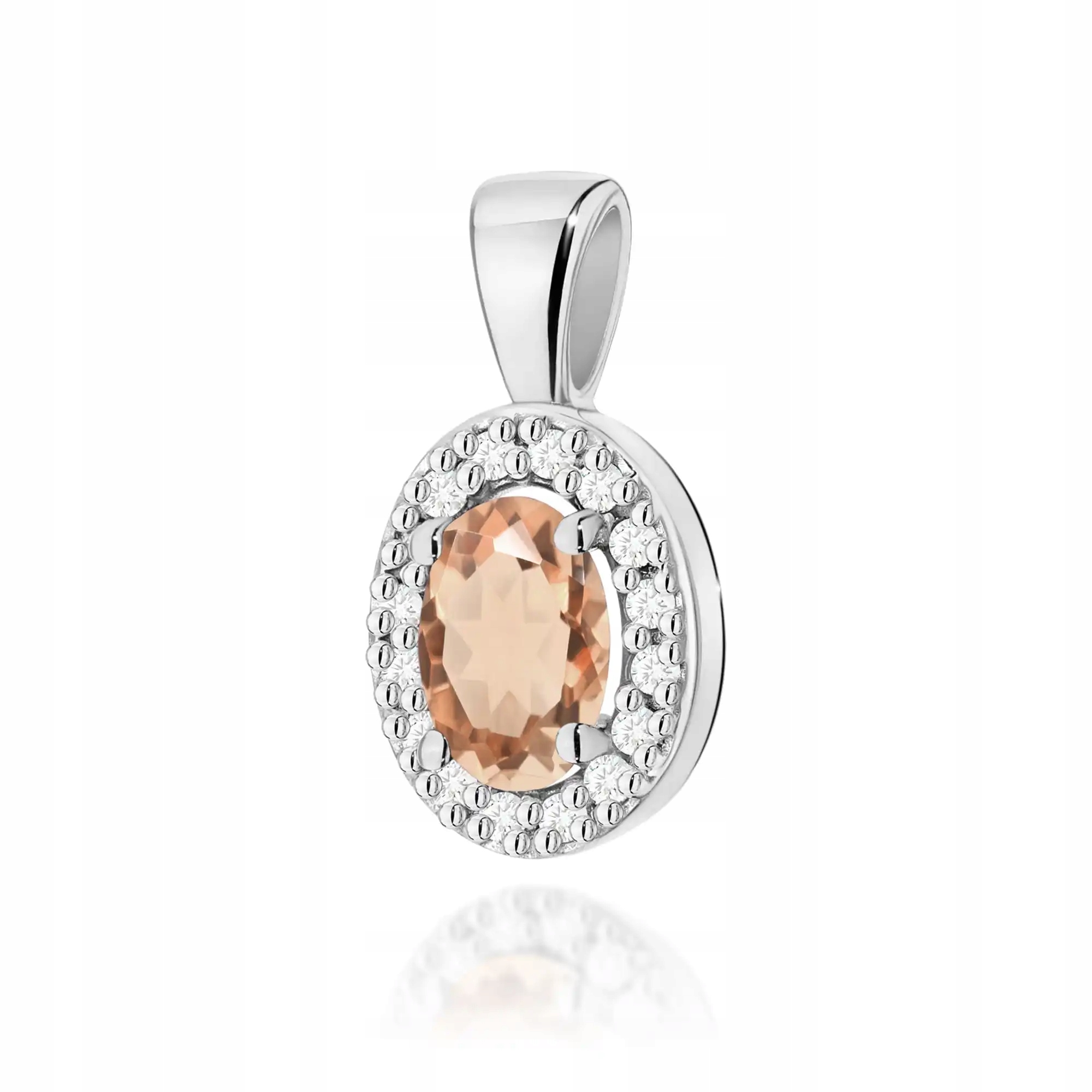 Přívěsek ze zlata 585 s morganitem 0,40 ct bílé zlato elegantní jako dárek
