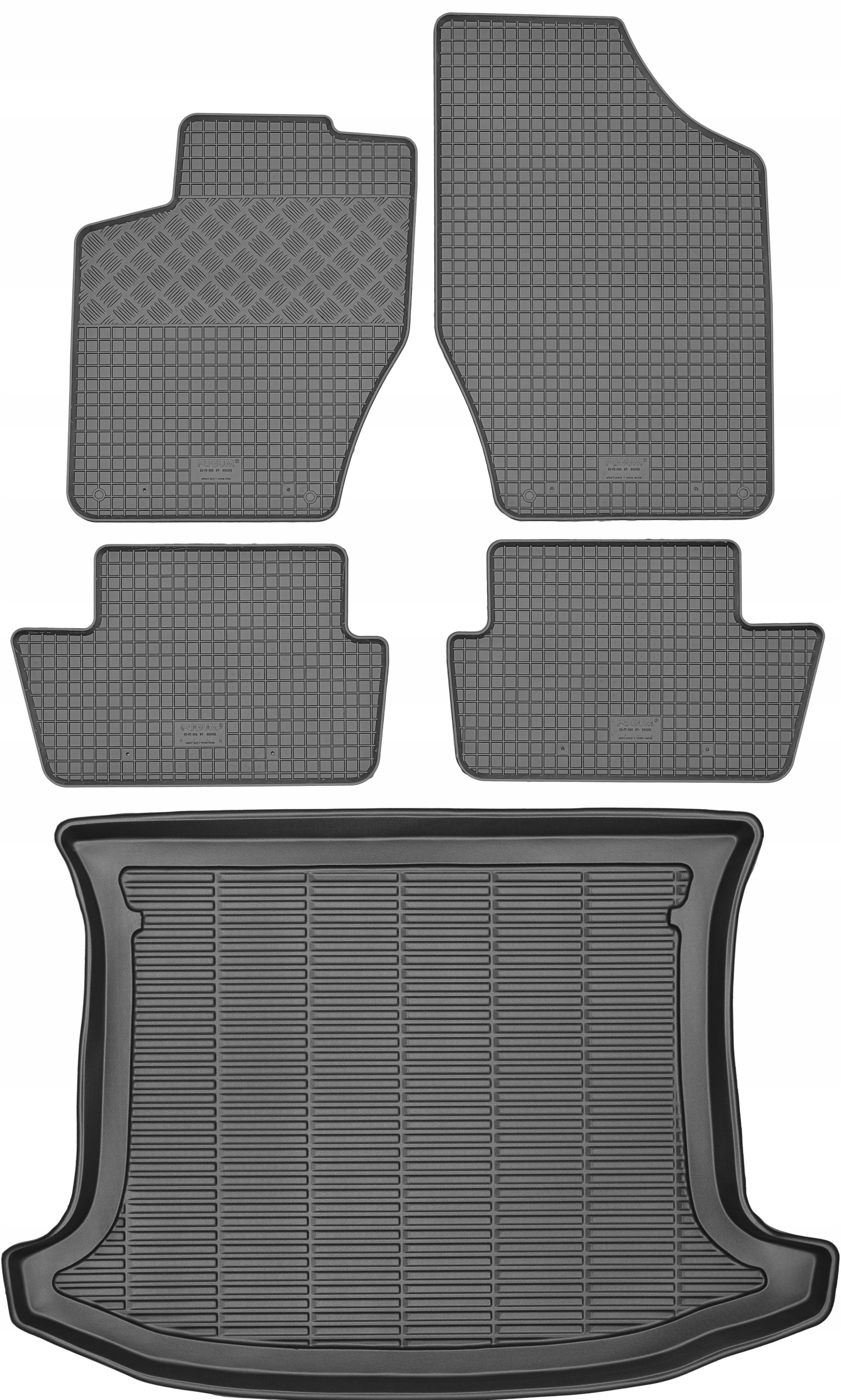 Peugeot 308 I Kombi 2007-2013 Sada Gumové rohože rohož