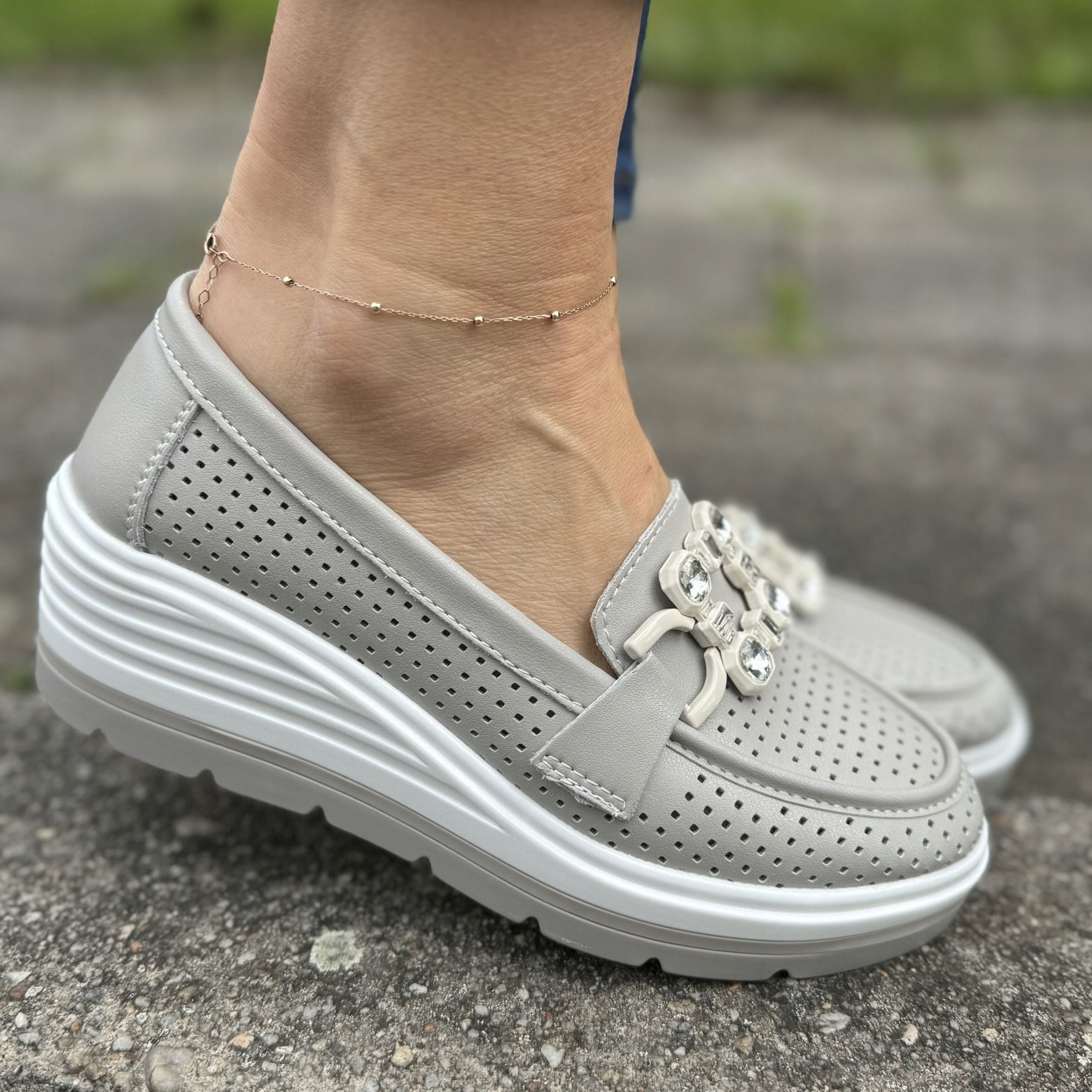 Dámské polobotky Artiker 54C1839 Světle Šedé Velikost 41, Šedá