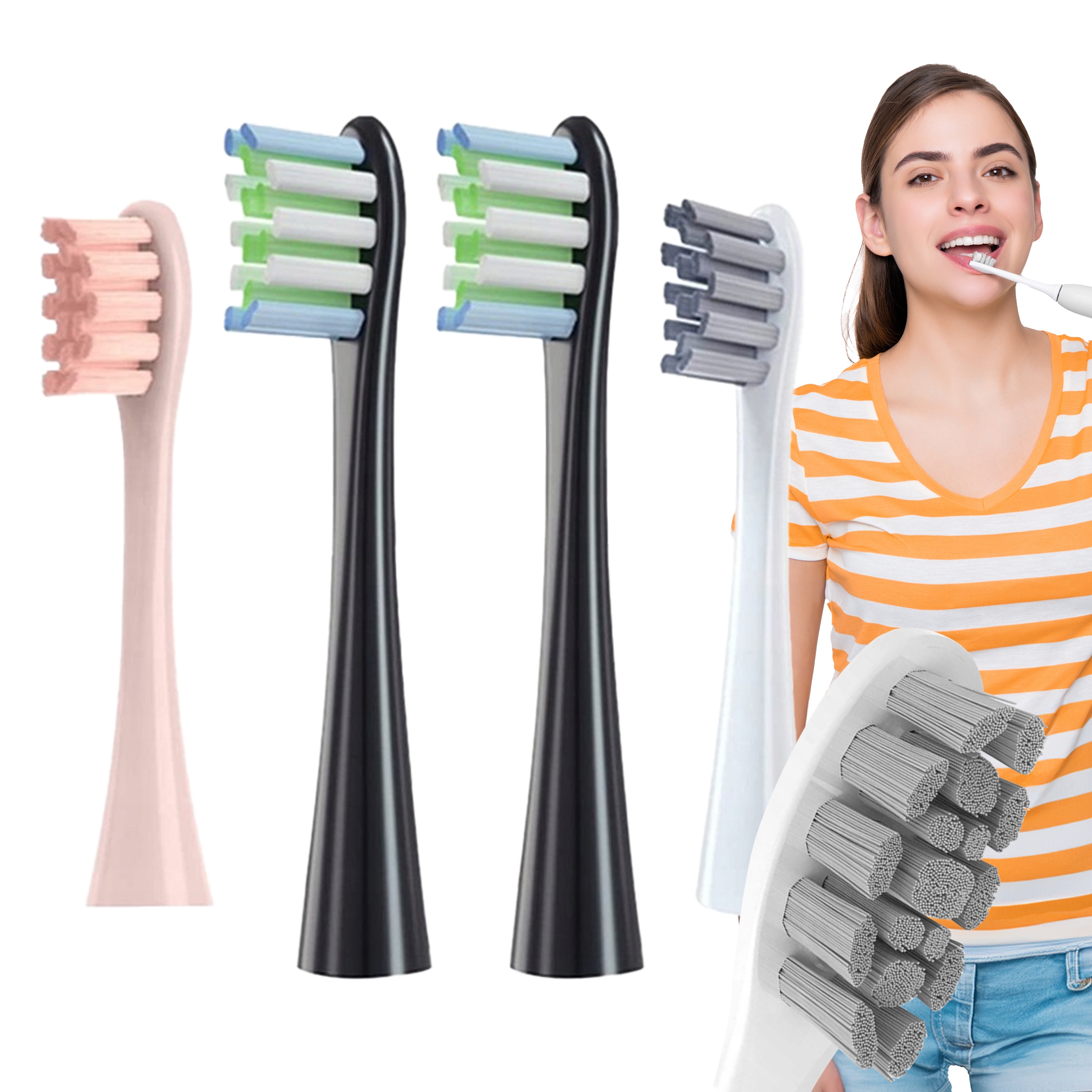 Końcówki do szczoteczek Oclean Pro Air F1 Z1 One Elite Flow Xiaomi W10 4szt