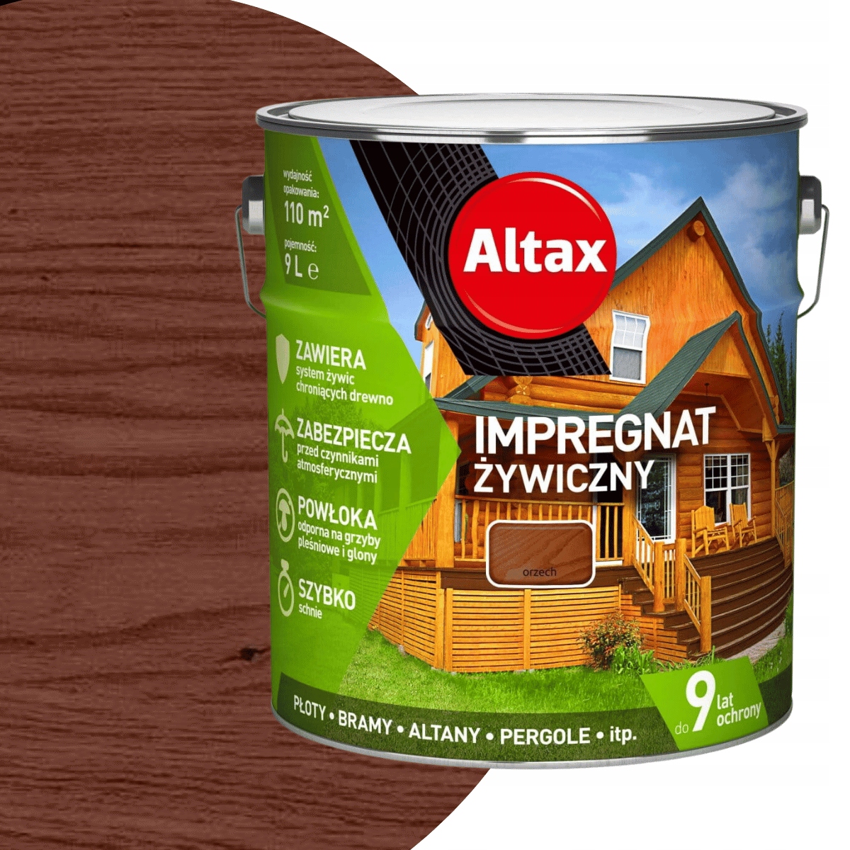Altax Impregnat Żywiczny 9L Orzech