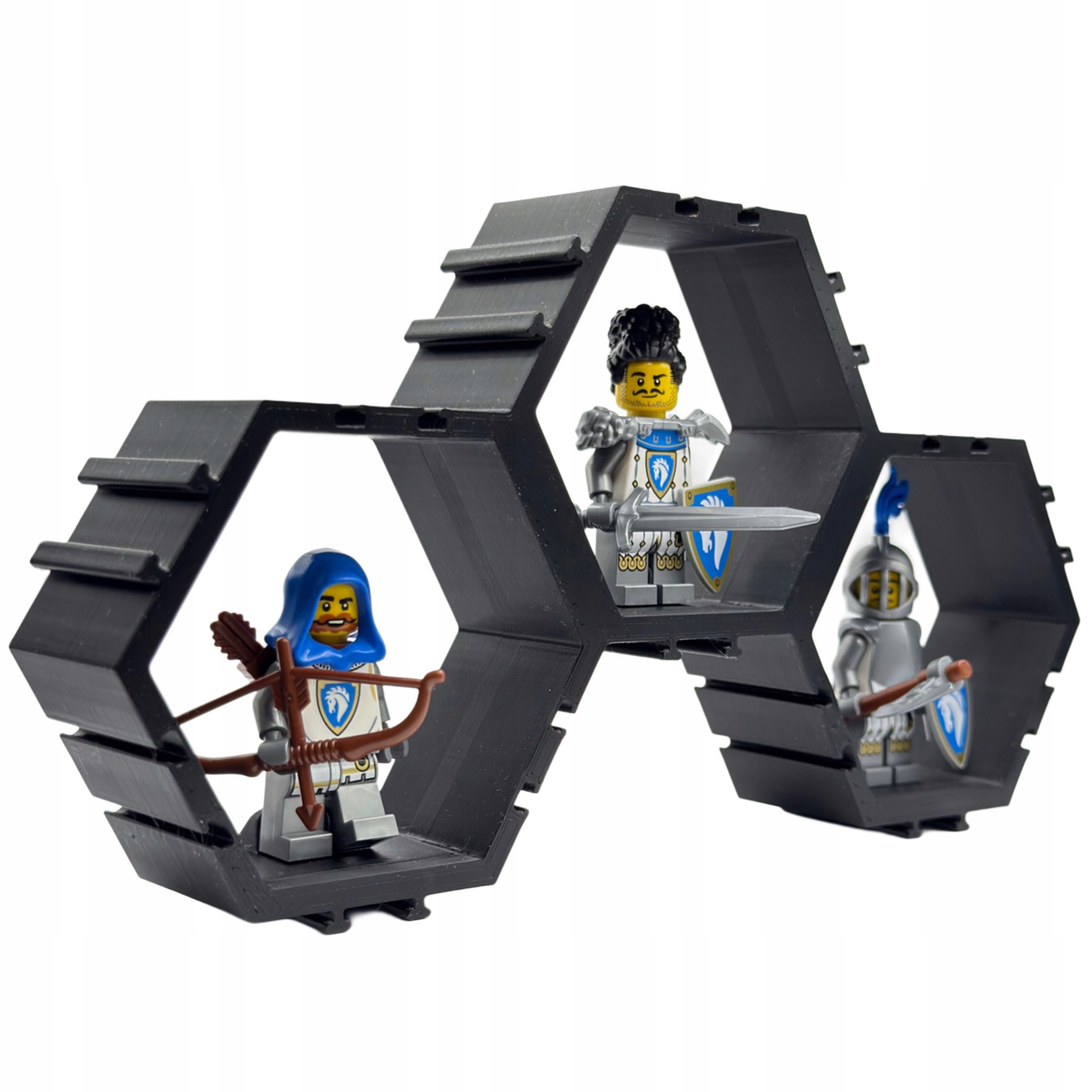 Lego Rytíři figurky s expozicí, balíček 3 koňských rytířů od BrickShopFR