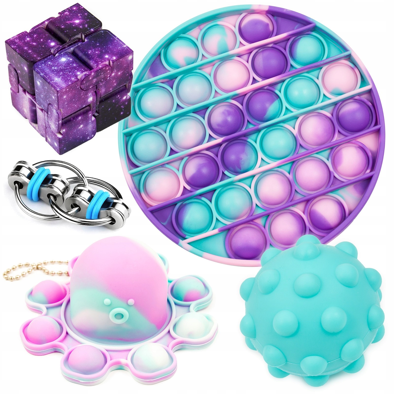 

Zestaw Zabawek Antystresowych Fidget Toys Pop It
