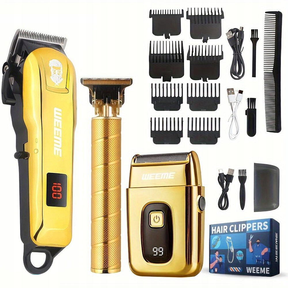 Profesionální Bezdrátový Zastřihovač Vlasů Wet&dry Usb Sada 11V1