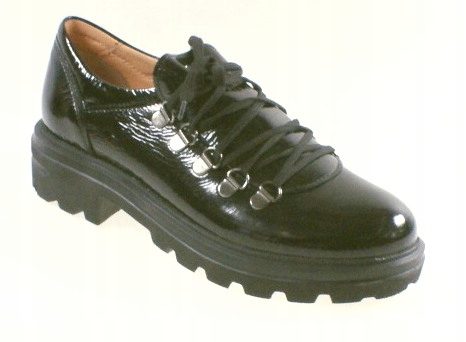 Simen 3484A Polobotka Černý Lak Vel 37