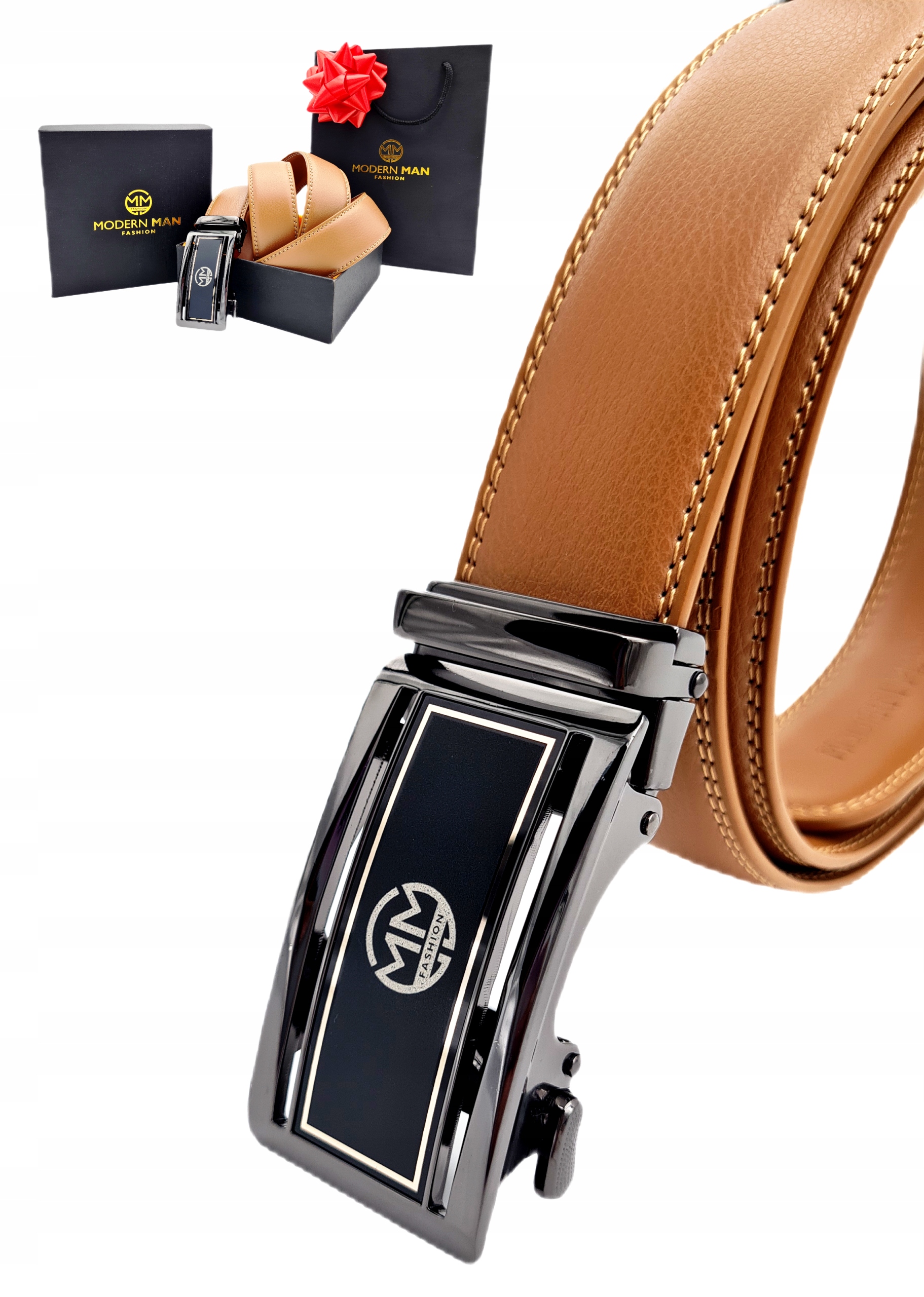 

Pasek Męski Brąz Modern Man Skóra Automat Klamra