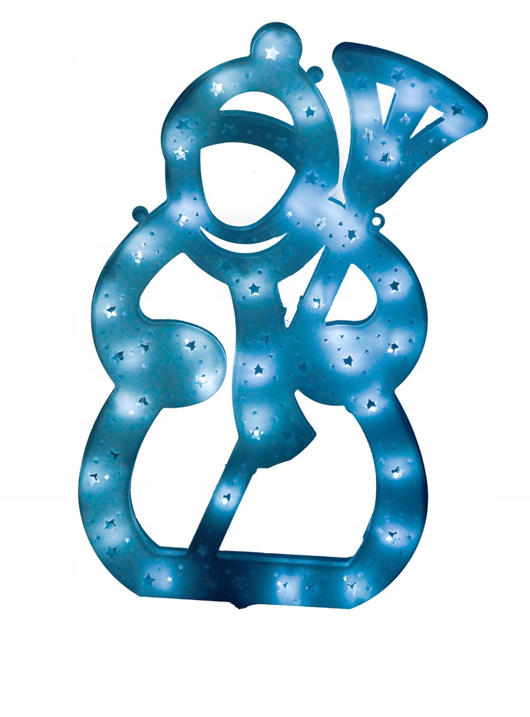 MEGA OZDOBA LED OKNO BAŁWAN BIAŁY ZIMNY WITRAŻ LAMPKI