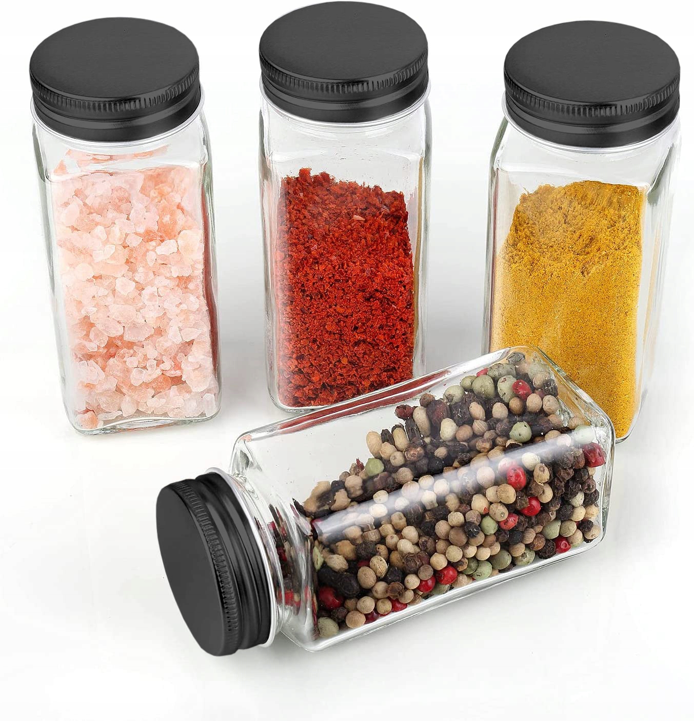 STOJAK PRZYPRAWNIK BAMBUSOWY SŁOICZKI DO PRZYPRAW DREWNIANY KPL 72 NAKLEJKI Linia 0