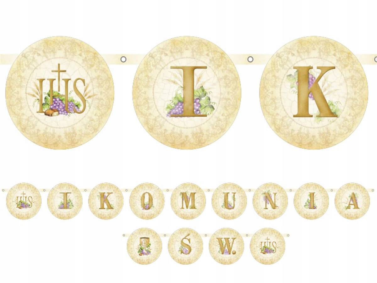

Baner komunijny na I komunię świętą 2m, 1 szt.