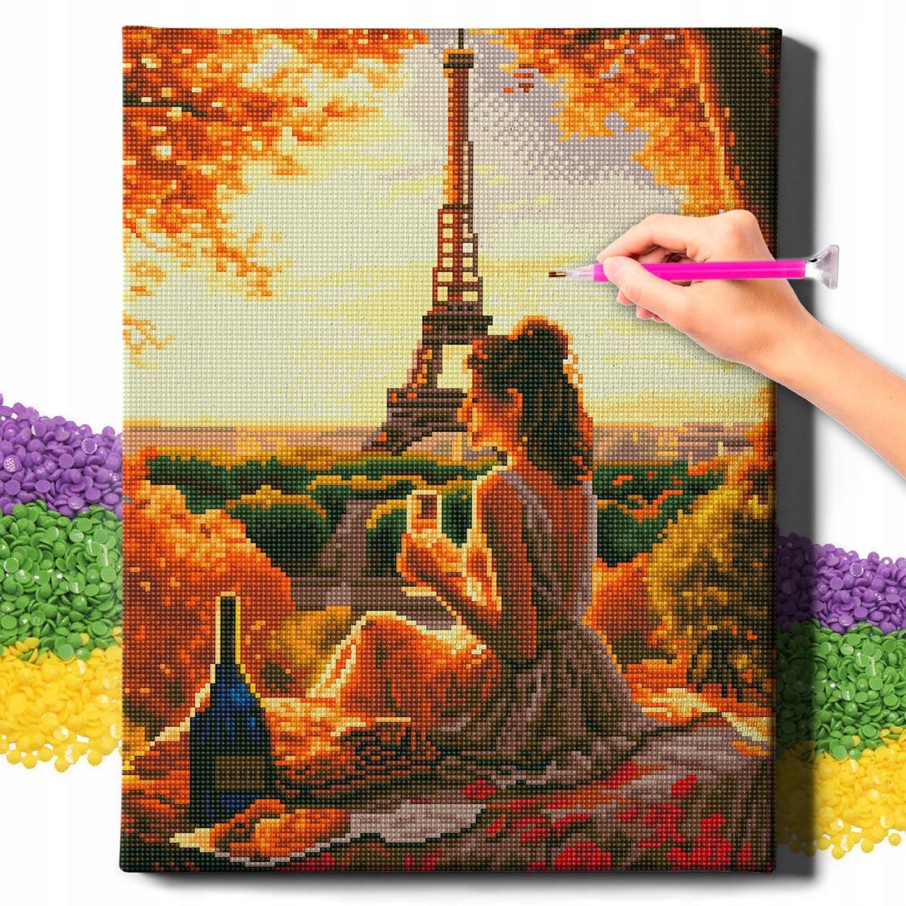 Diamond Painting 5D s Ramou Výšivka Diamantová Velká Žena Mozaika 40x50 cm