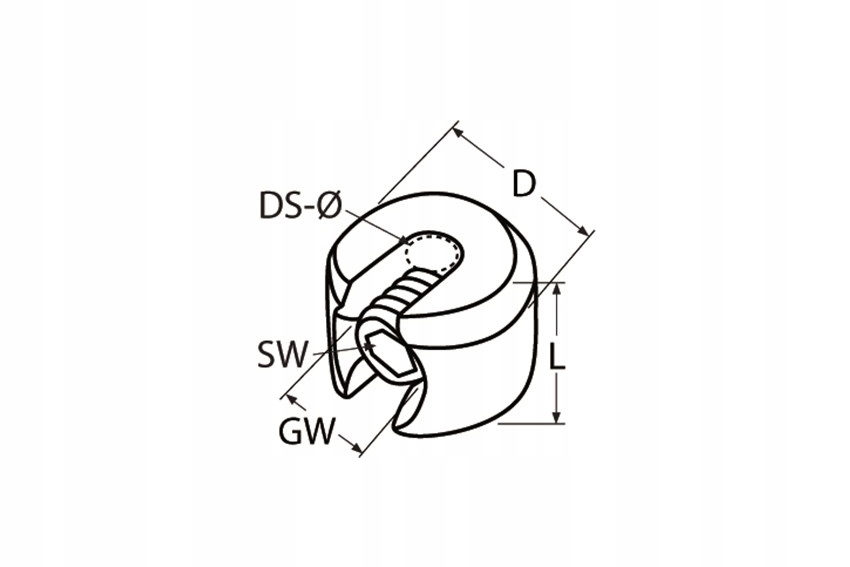 Stoper nierdzewny do liny 2 mm ZACISK Marka Inox