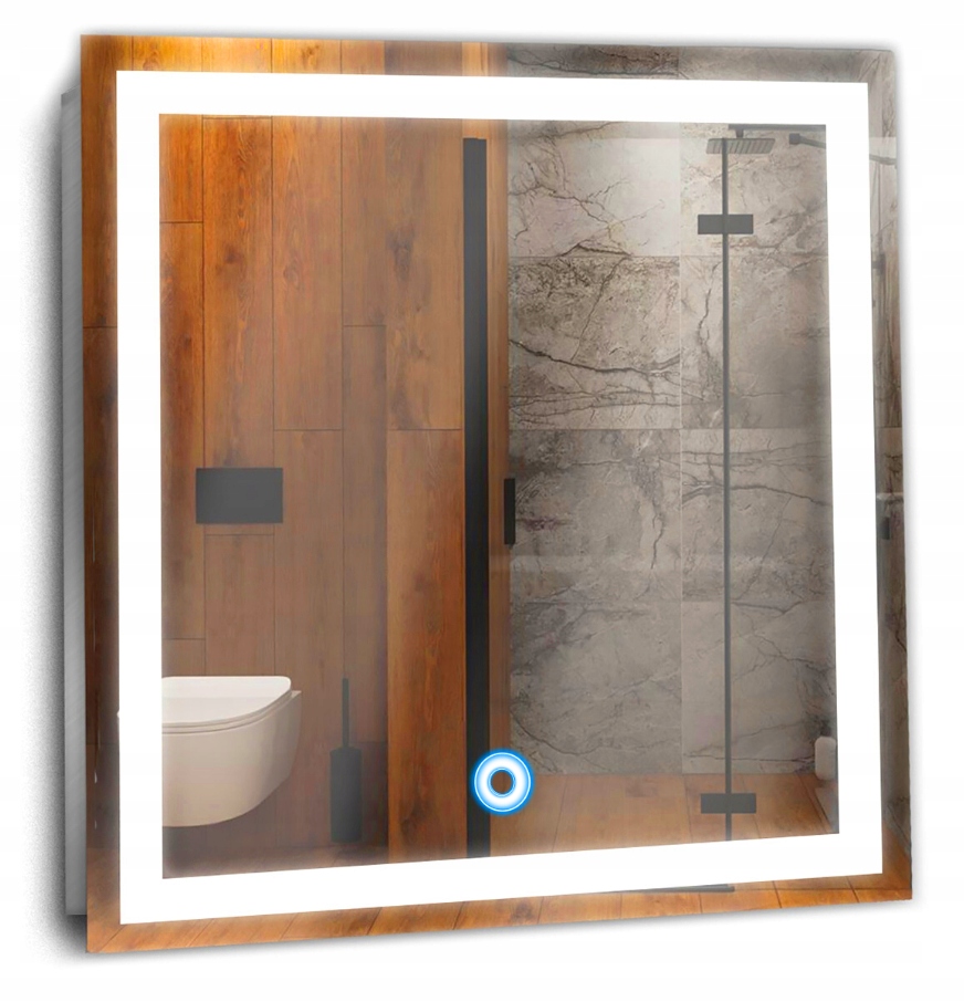 

Lustro Led Premium Włącznik Dotykowy 70x70CM